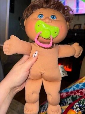 CPK Baby Doll with Pacifier in Brown & Green